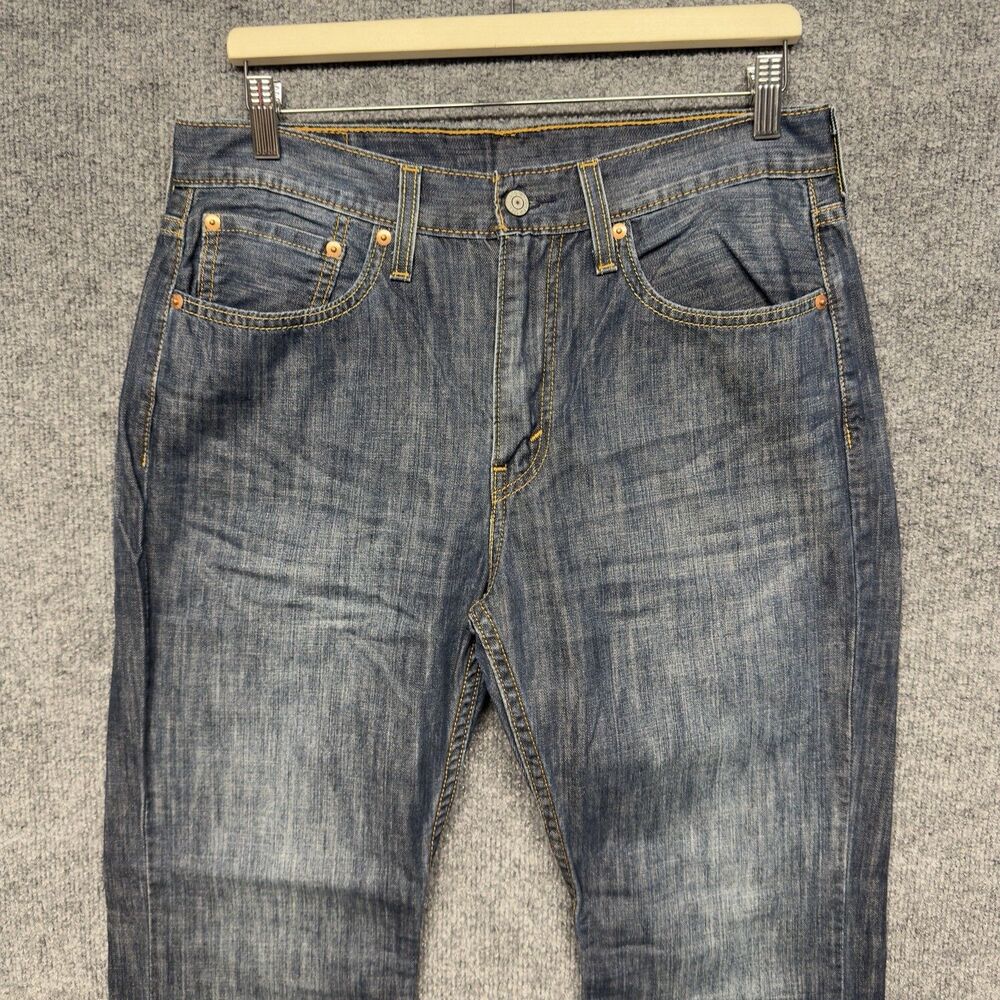 Levi's 527 Slim Bootcut Jeans Mens 32x30 Dark Wash Blue Denim 5-Pocket - Picture 4 of 16